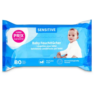 Lingettes pour bébé  Sensitive, 80 pièces