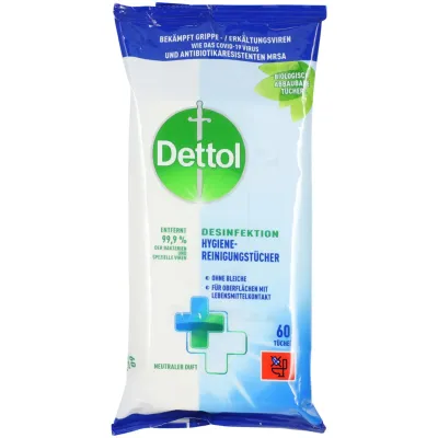 Lingettes pour désinfection et nettoyage 60pce