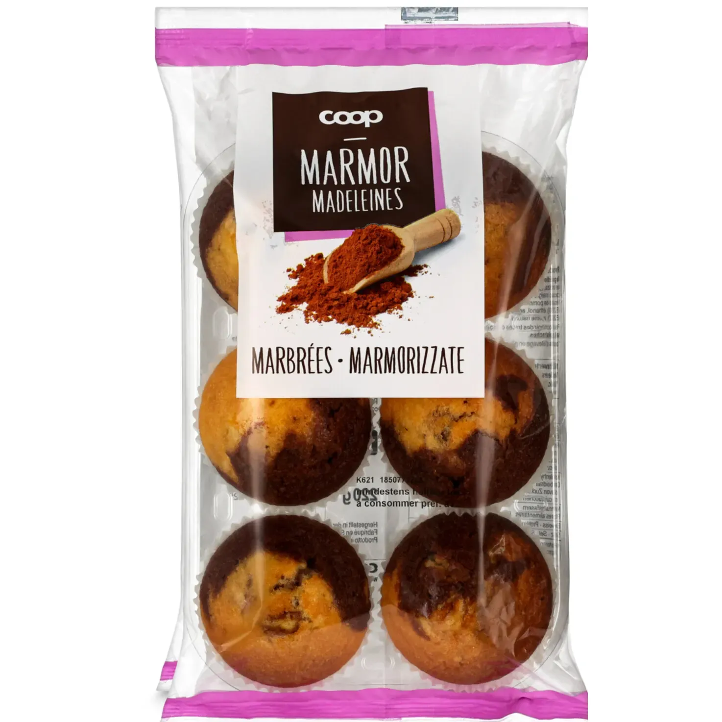 Madeleines Marbrées  6pce 220g