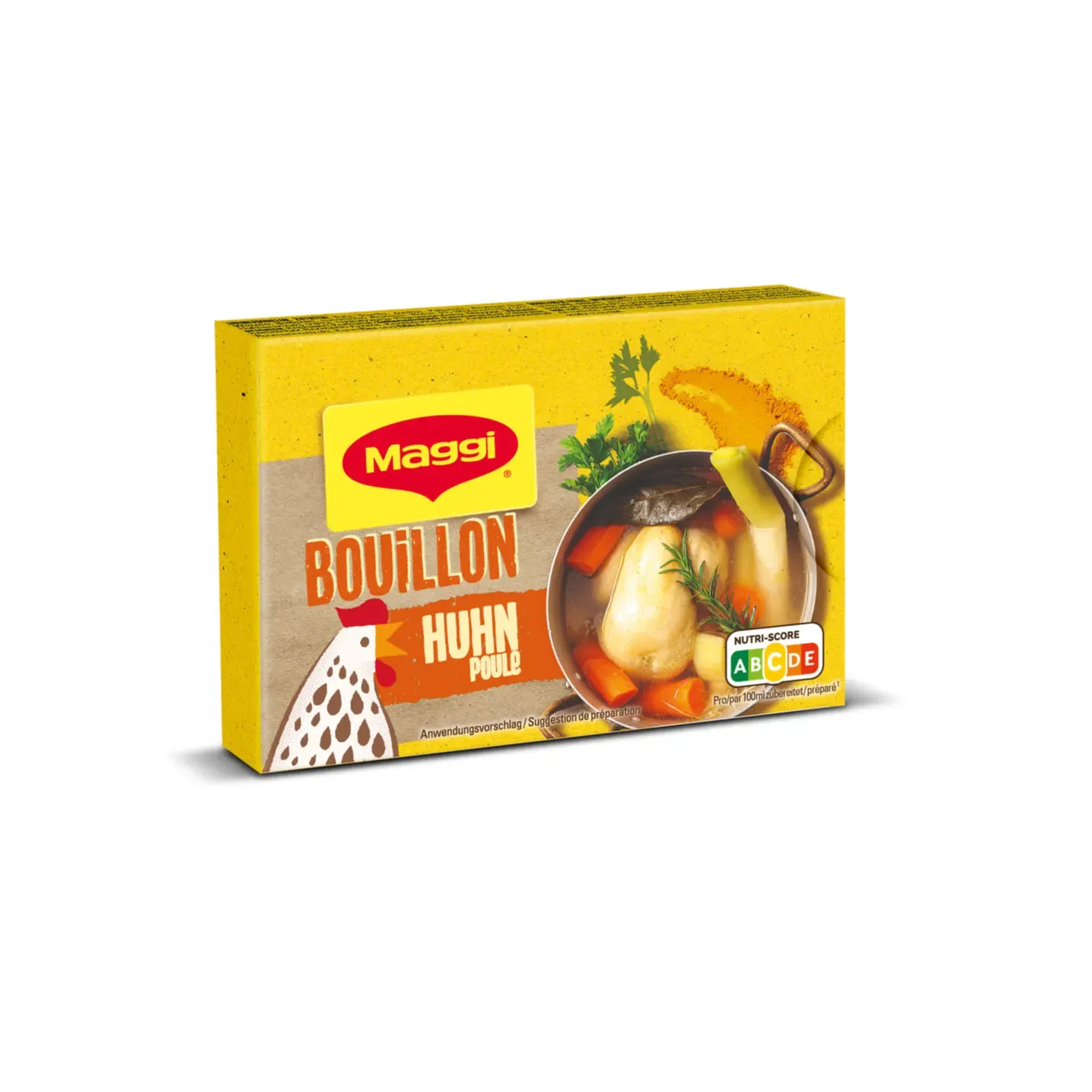 Maggi Cubes de bouillon de poulet 8 pièces 80g