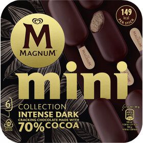 Magnum Mini bâtonnets glacés au chocolat noir 6 pièces 330ml