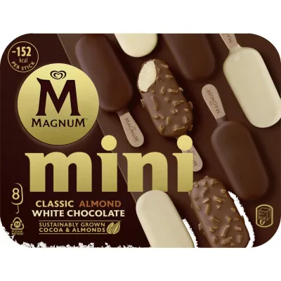 Magnum Mini bâtonnets de glace au chocolat blanc &amp; cookies 4 pièces 440ml