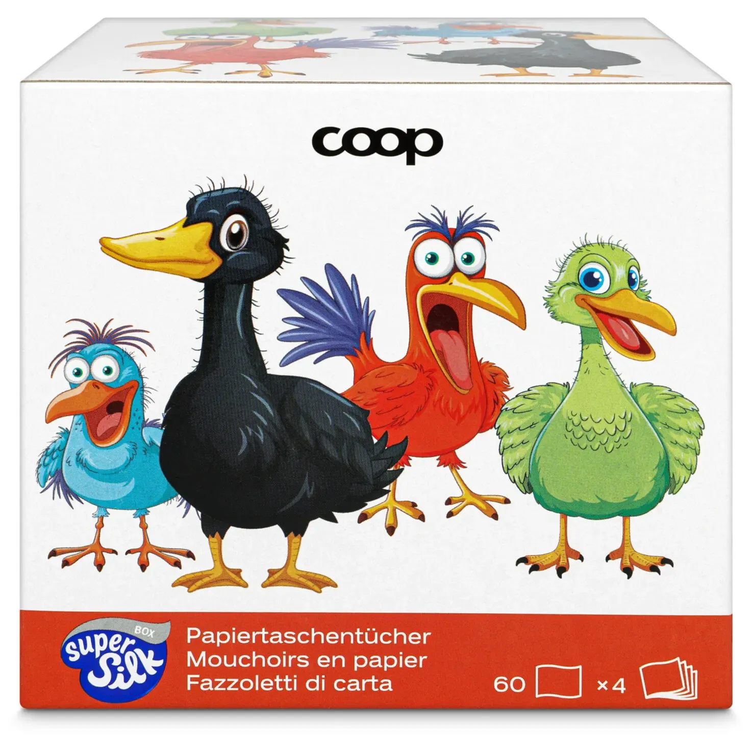 Mouchoirs SUPER SILK 1xBox Cube 60PCE