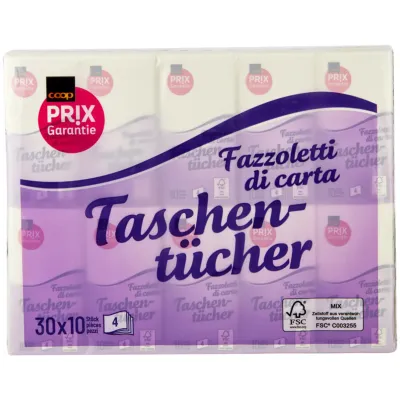 Mouchoirs de poche 30x10 pièces
