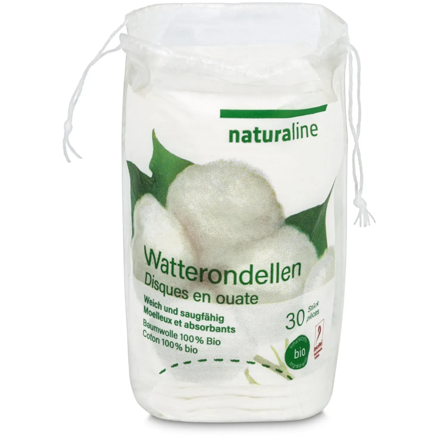 Naturaline Disques en ouate 30 pièces