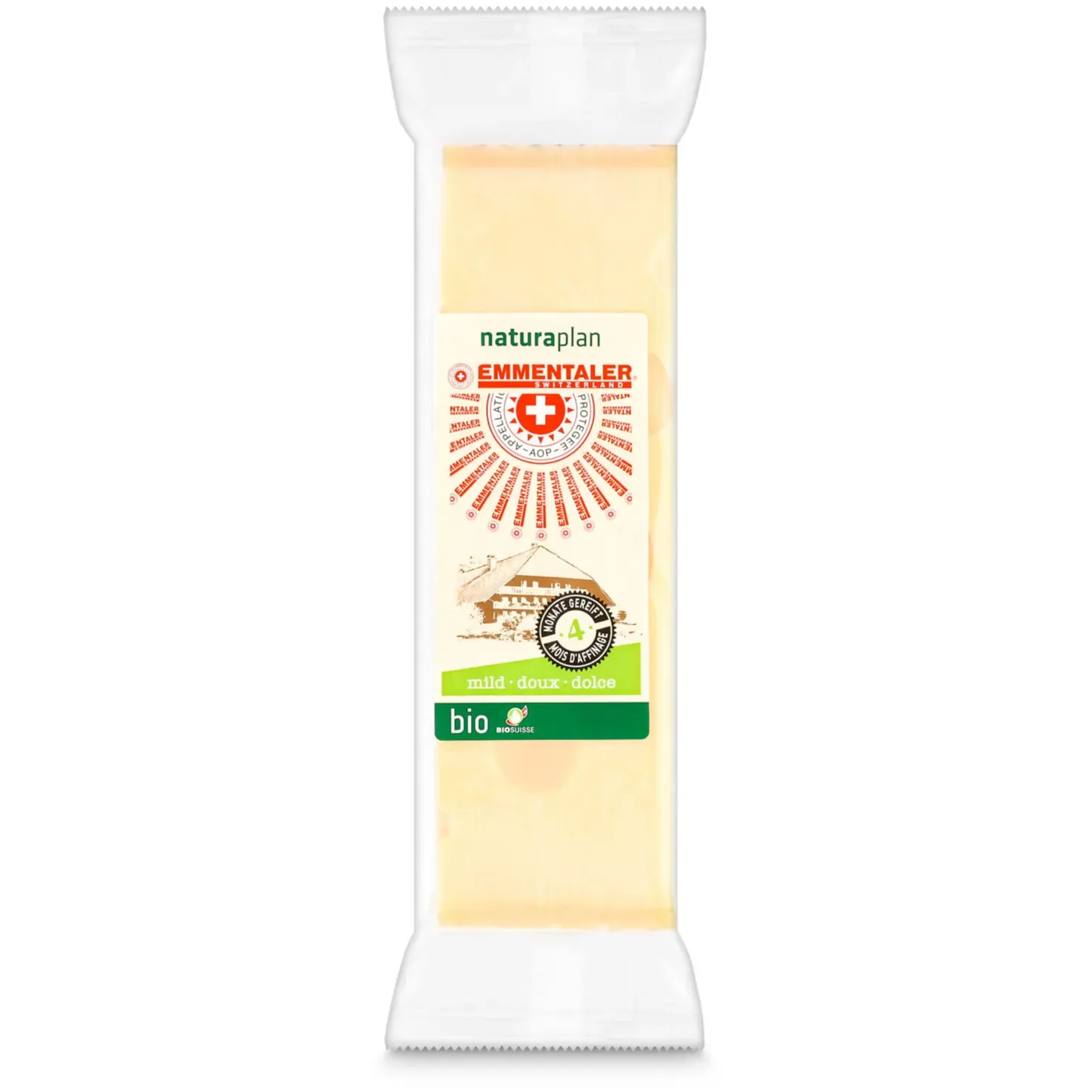 Naturaplan Bio Fromage Emmental doux env. 200g