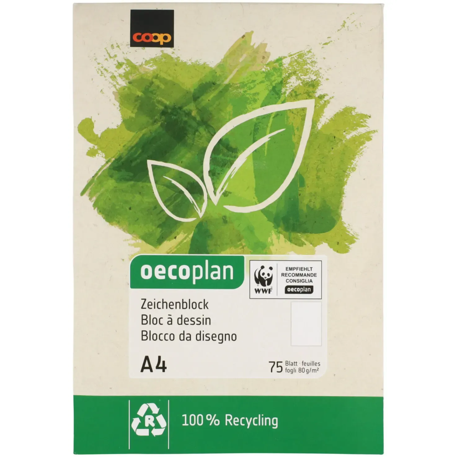 Oecoplan Bloc de dessin A4 80 g/m2