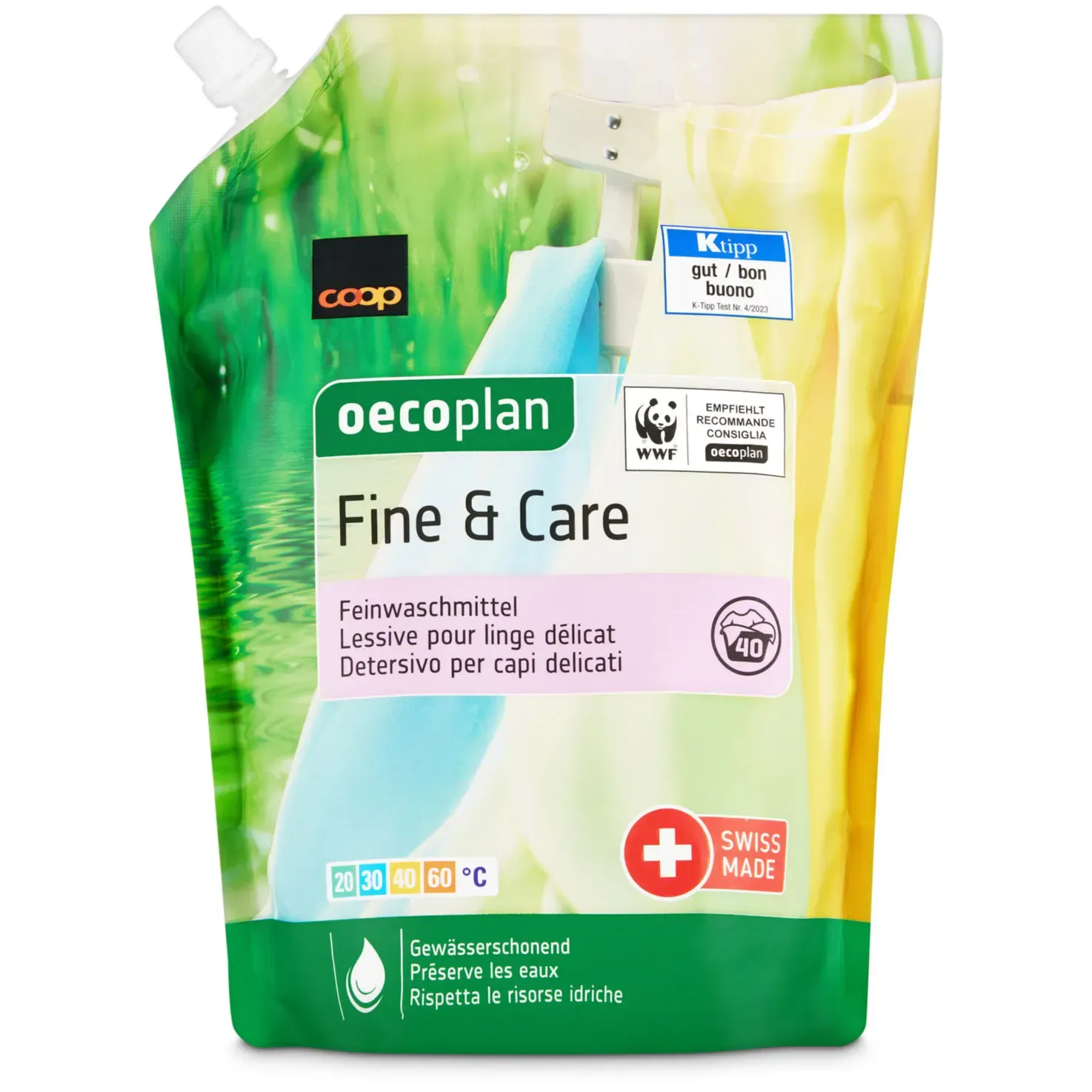Oecoplan Lessive douce 40 lessives 1.52l