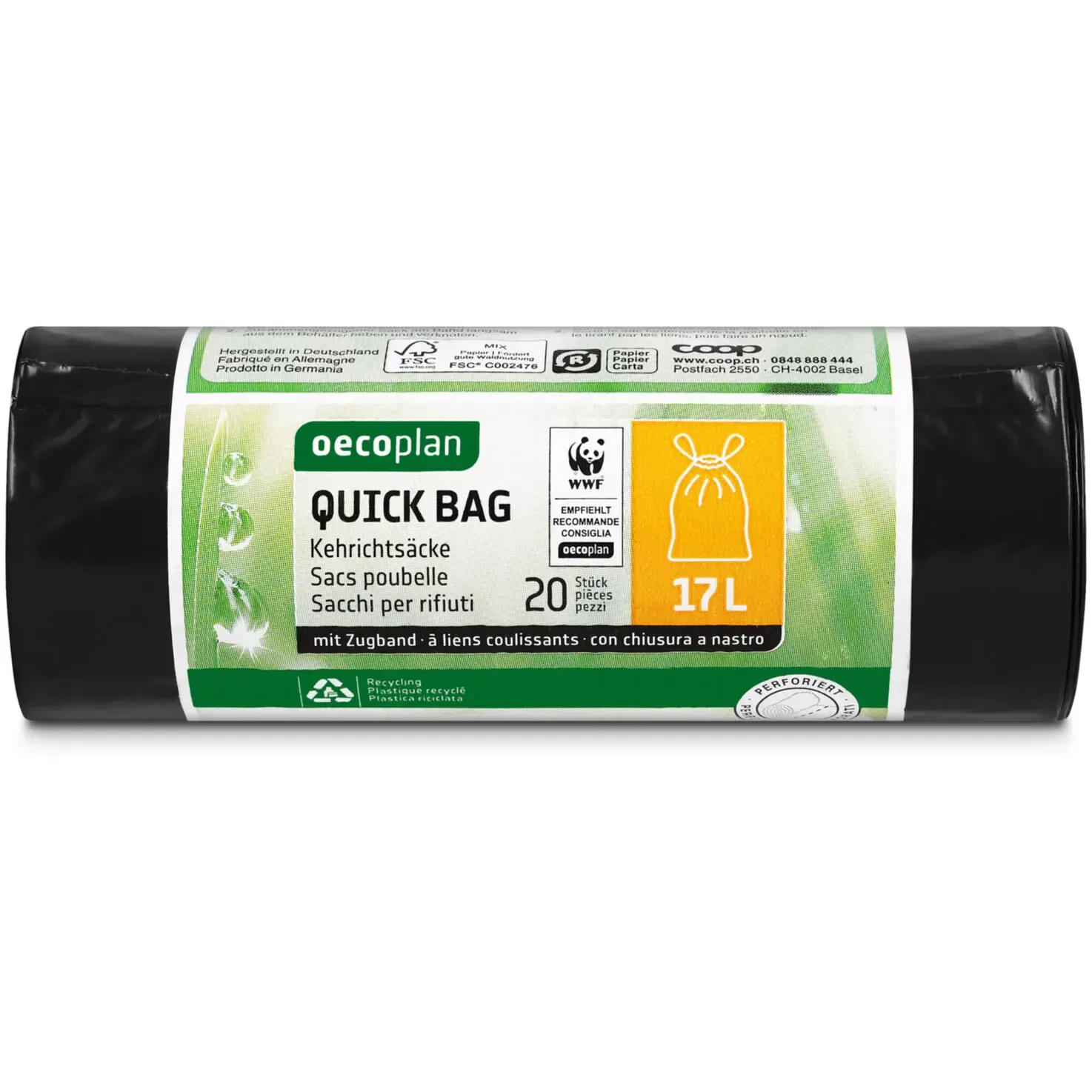 Oecoplan Sacs à ordures Quick Bag 17 litres 20 pièces