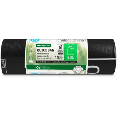 Oecoplan Sacs à ordures Quick Bag 60 litres 10 pièces