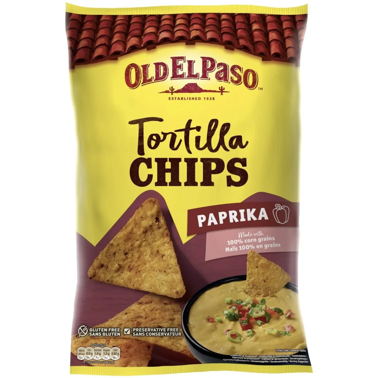 Old El Paso Chips tortilla au paprika 185g