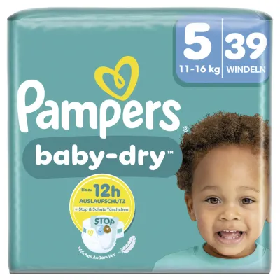 Pampers Couches Baby Dry Gr. 5 Junior 11-16kg 39 pièces