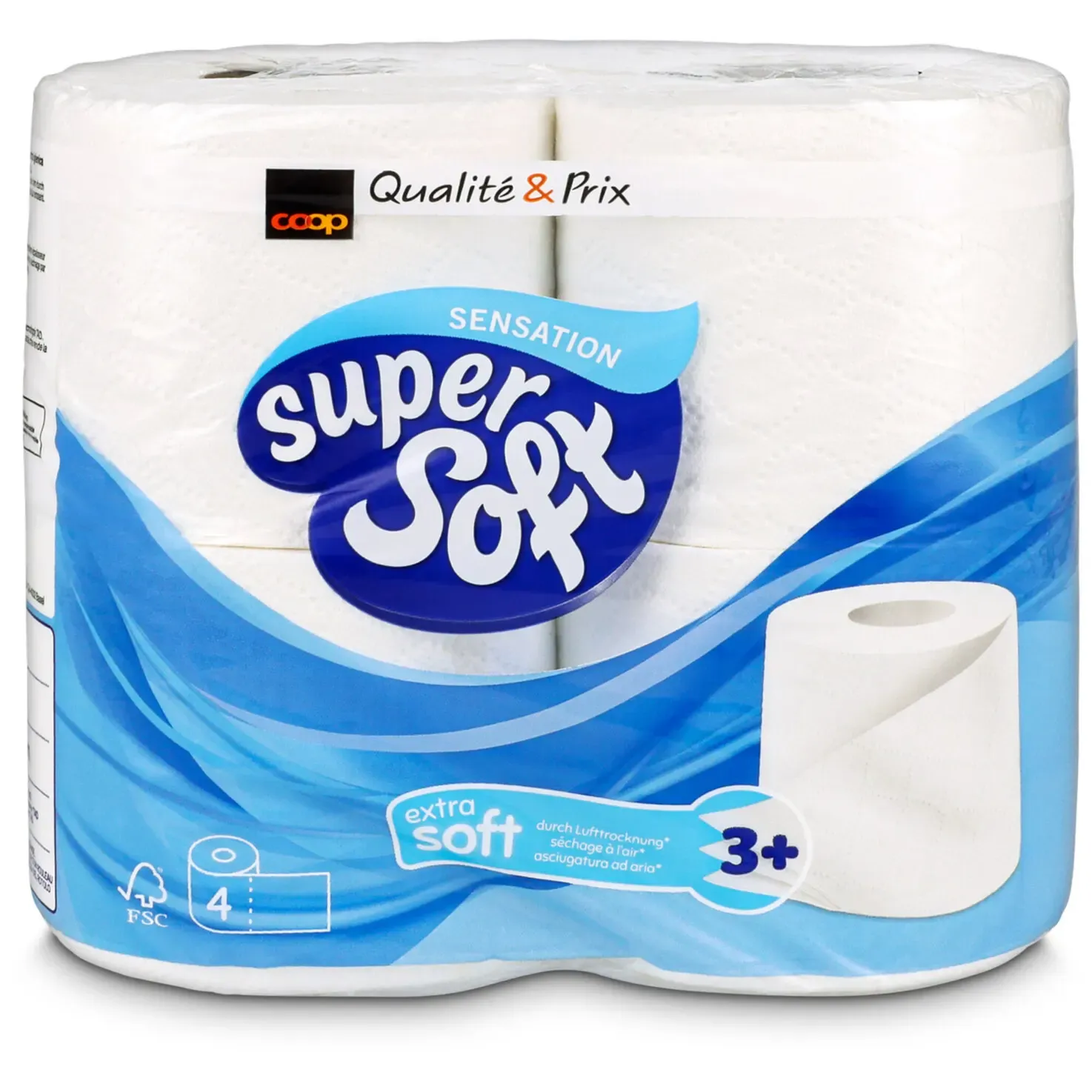 Pap. hyg Sensation SUPER SOFT 1x4ROU