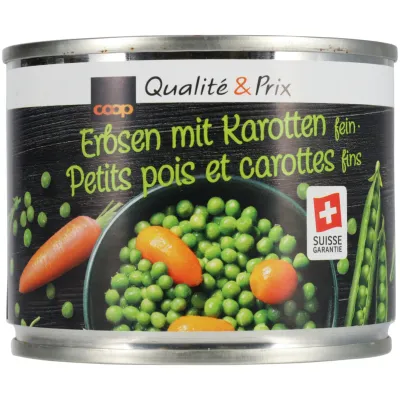 Petits pois &amp; carottes fins conserve 125g