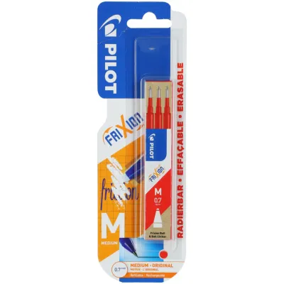 Pilot Stylo Frixion Rollerball recharges rouges 3 pièces