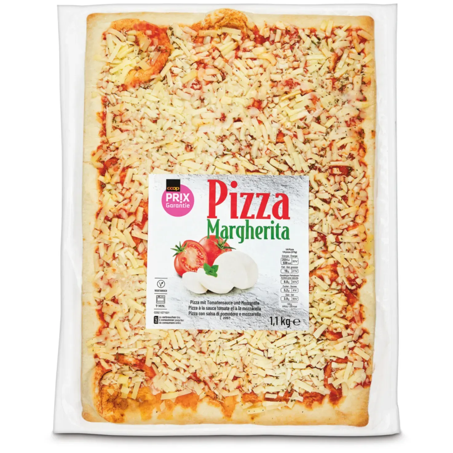 Pizza margherita 1100g