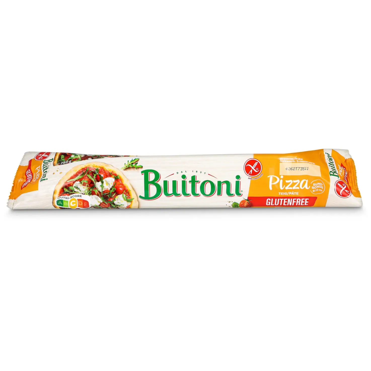 Pâte à pizza Buitoni sans gluten ni lactose ronde abaissée 25cm de Ø 1x260g
