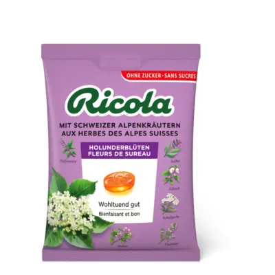 Ricola Pastilles aux fleurs de sureau sans sucre 125g