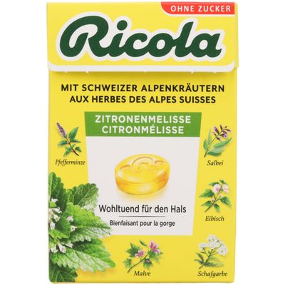 Ricola Pastilles au citron &amp; mélisse sans sucre 125g