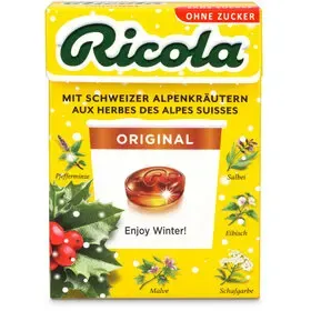 Ricola Pastilles à mâcher aux herbes sans sucre 2x50g 100g