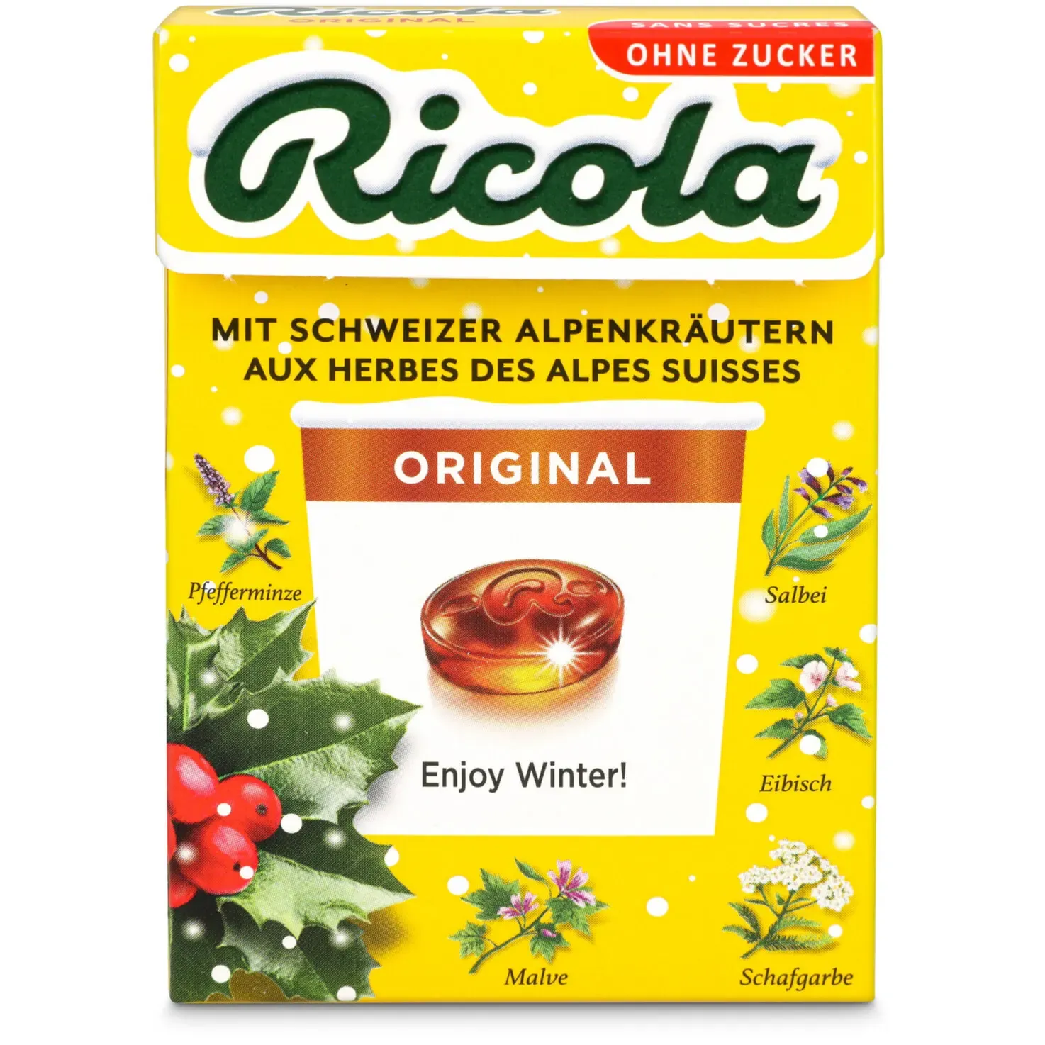 Ricola Pastilles aux herbes sans sucre 2x50g 100g