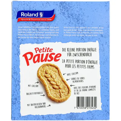 Roland Biscuits Petite Pause au lait &amp; céréales 280g