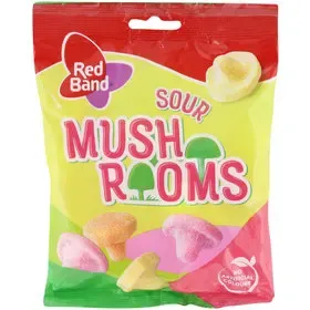Rouge Band Gummies champignons acidulés 140g