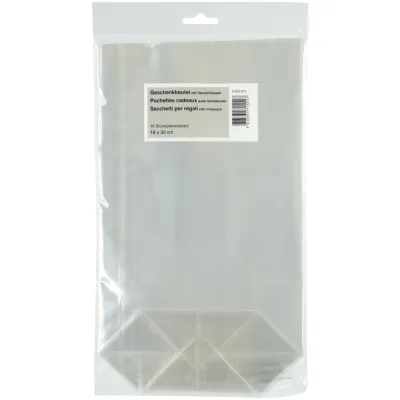 Sachets pour pralinés transparent 18x30cm 10 pièces