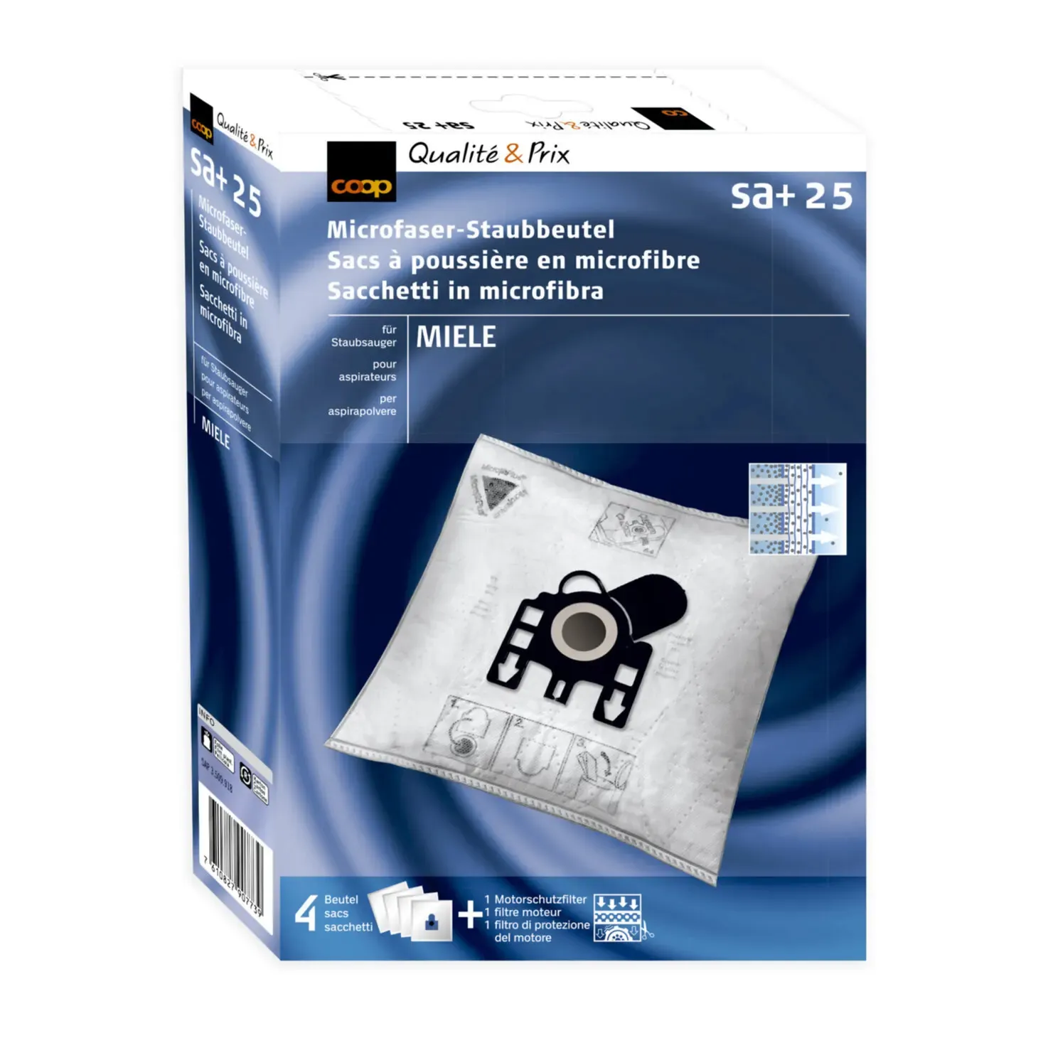 Sacs à poussière en microfibre SA+25 4 pièces
