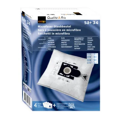 Sacs à poussière en microfibre SA+34 4 pièces