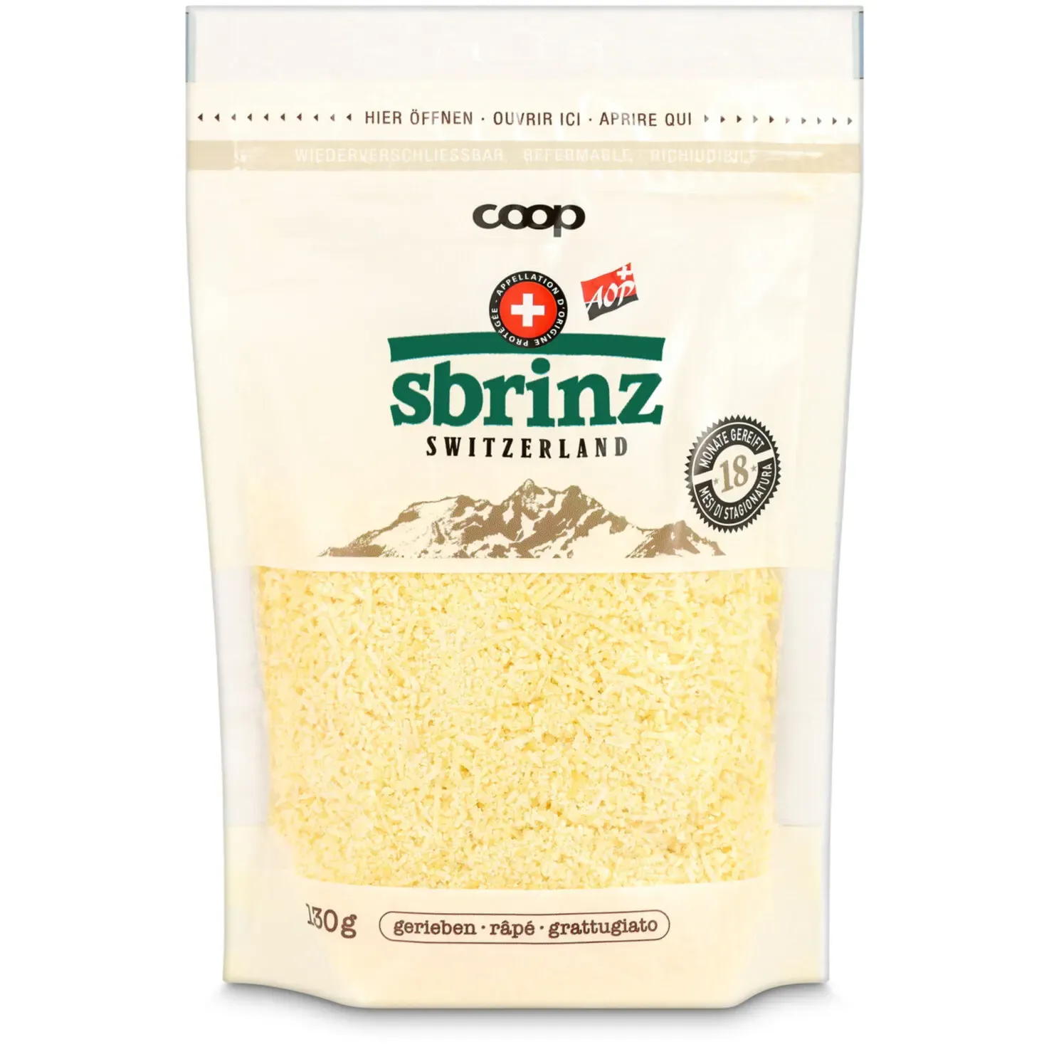 Sbrinz râpé 3x 130g