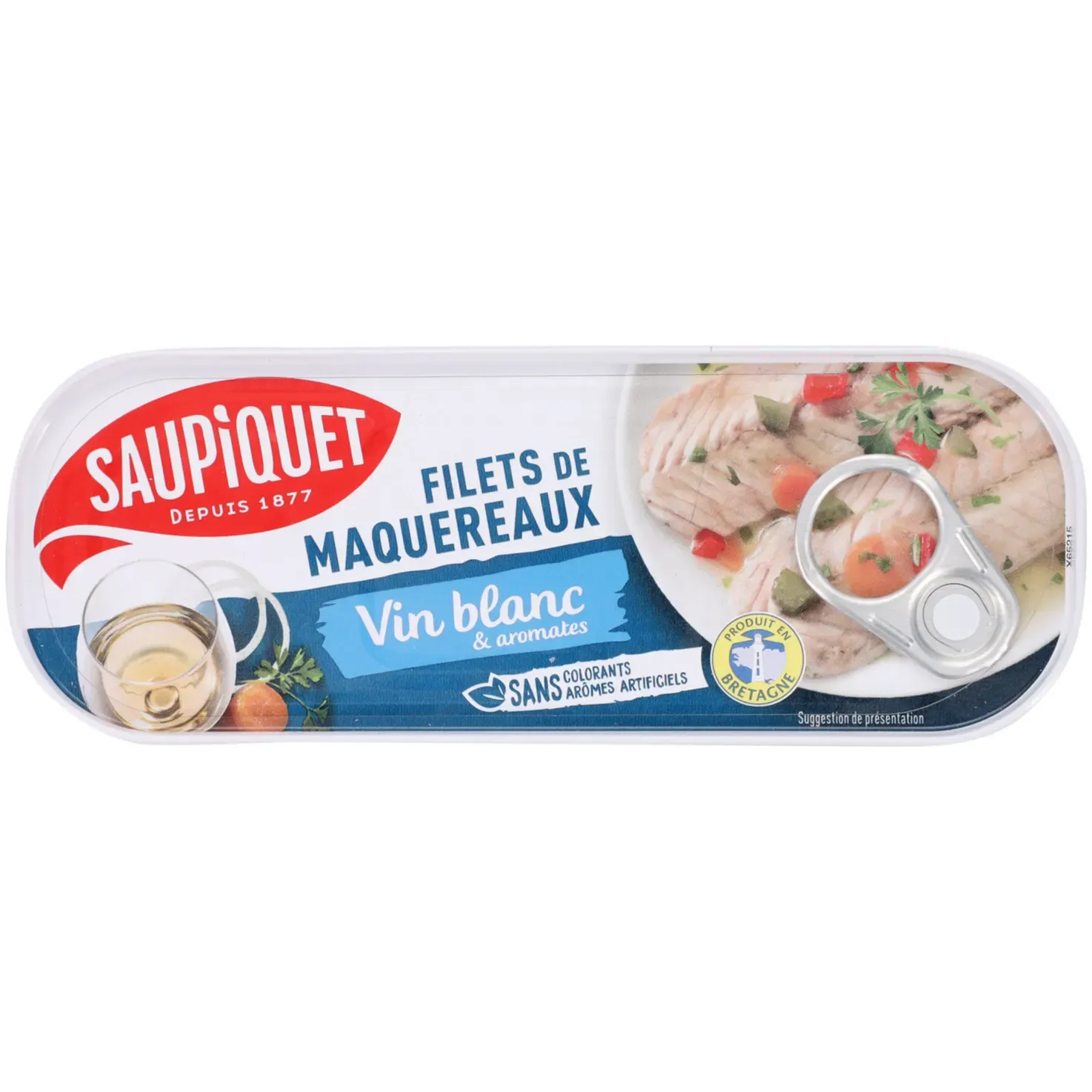 Saupiquet Filets de maquereaux au vin blanc 176g
