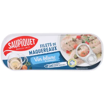 Saupiquet Filets de maquereaux au vin blanc 176g