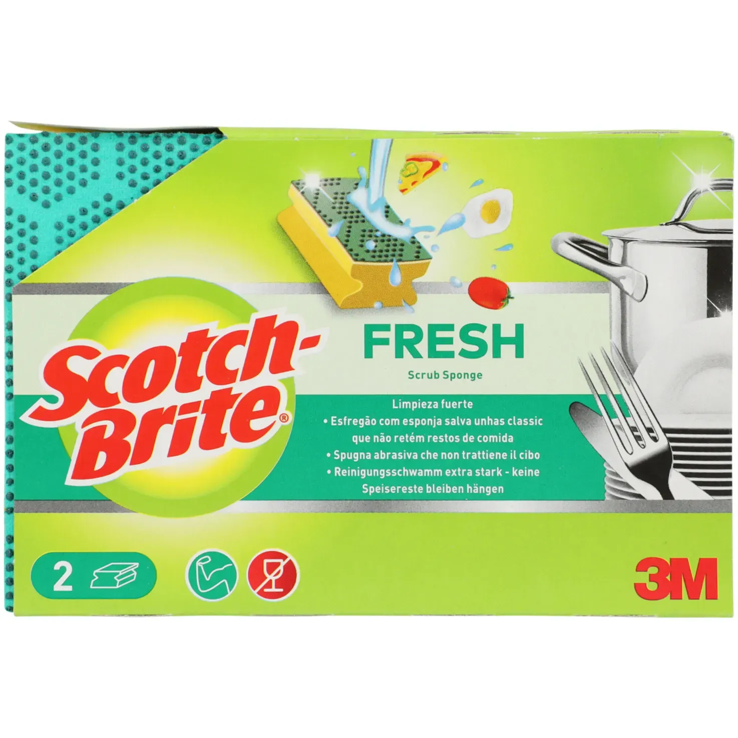 Scotch-Brite Éponges non-abrasives Fresh 2 pièces