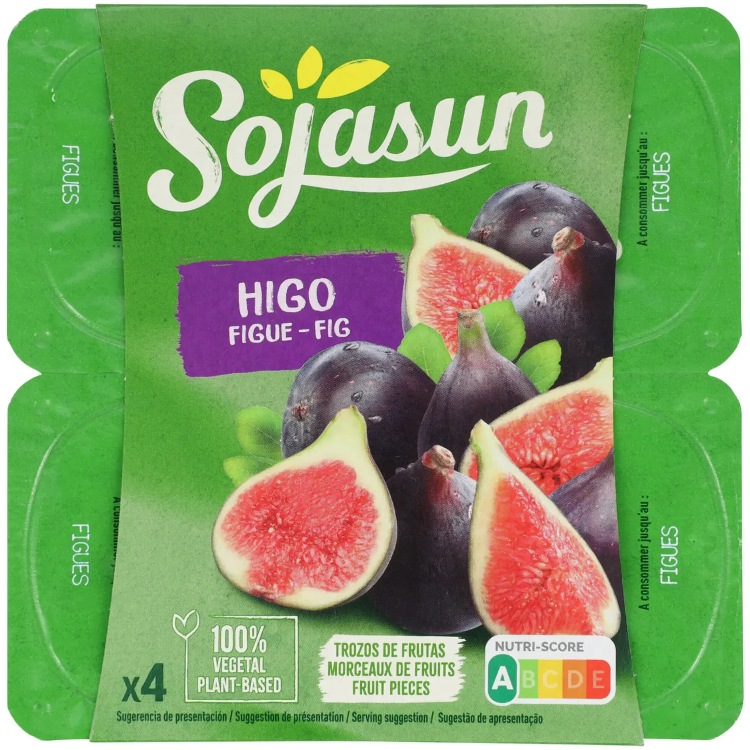Sojasun Yogourts au soja à la figue 4x100g 400g