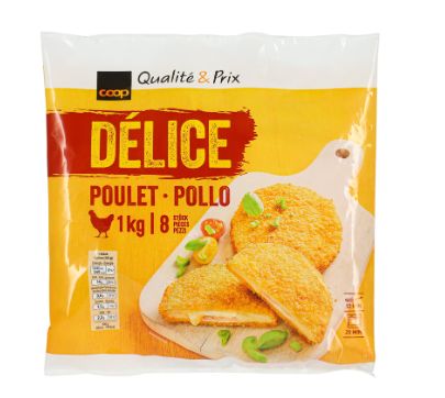 Délices de poulet surgelés 2 pièces 250g