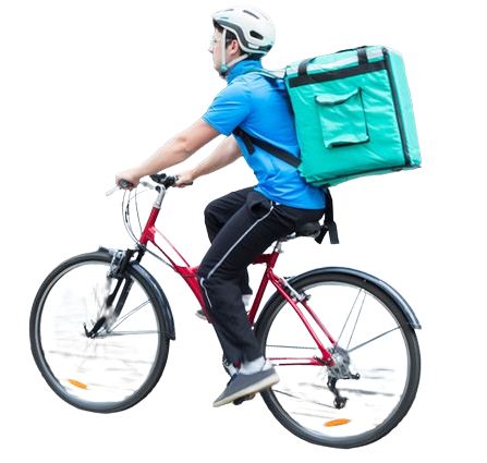 Zone A. Livraison de colis à vélo / Pharmacie