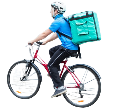 Zone A. Livraison de colis à vélo / Pharmacie