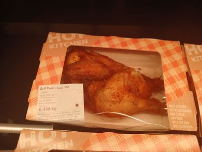 Grill demi poulet classic au four, prêt à consommé env. 385g