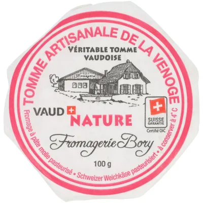 Bory Tomme de la Venoge pasteurisée nature 100g