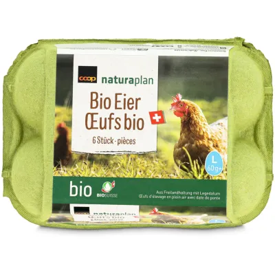 Bio oeufs région de Zurich 60g+ 6 pièces