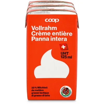 Crème entière UHT IP-Suisse 3x125ml 375ml