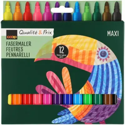 Qualité &amp; Prix Feutres Maxi 12 pièces