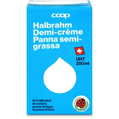 Demi-crème UHT IP-Suisse 250ml