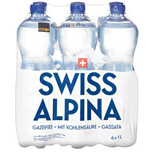 Swiss Alpina Bleue minérale gazéifiée 1L