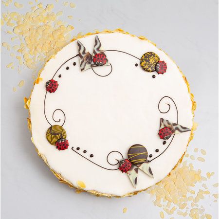 Tourte millefeuille avec décor adultes sans inscription Ø24cm