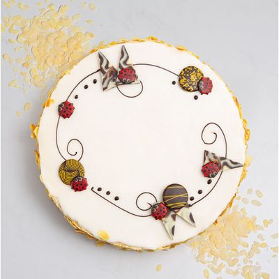 Tourte millefeuille avec décor adultes sans inscription Ø24cm