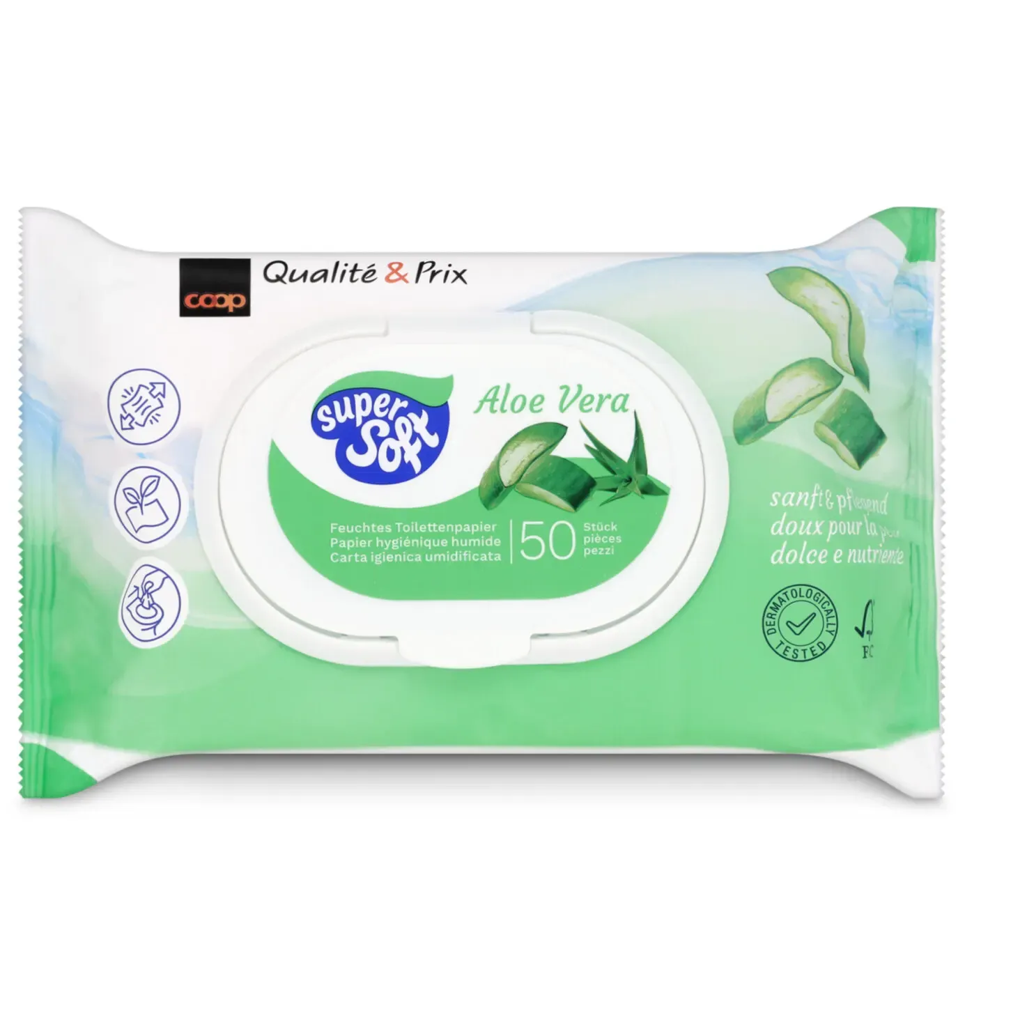 Aloe Vera humide SUPER SOFT 1x50 pce