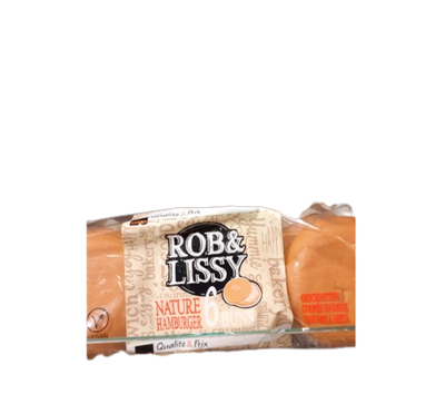 Rob &amp; Lissy Pains avec graines de sésame pour hamburgers 6 Pièces 2x345g