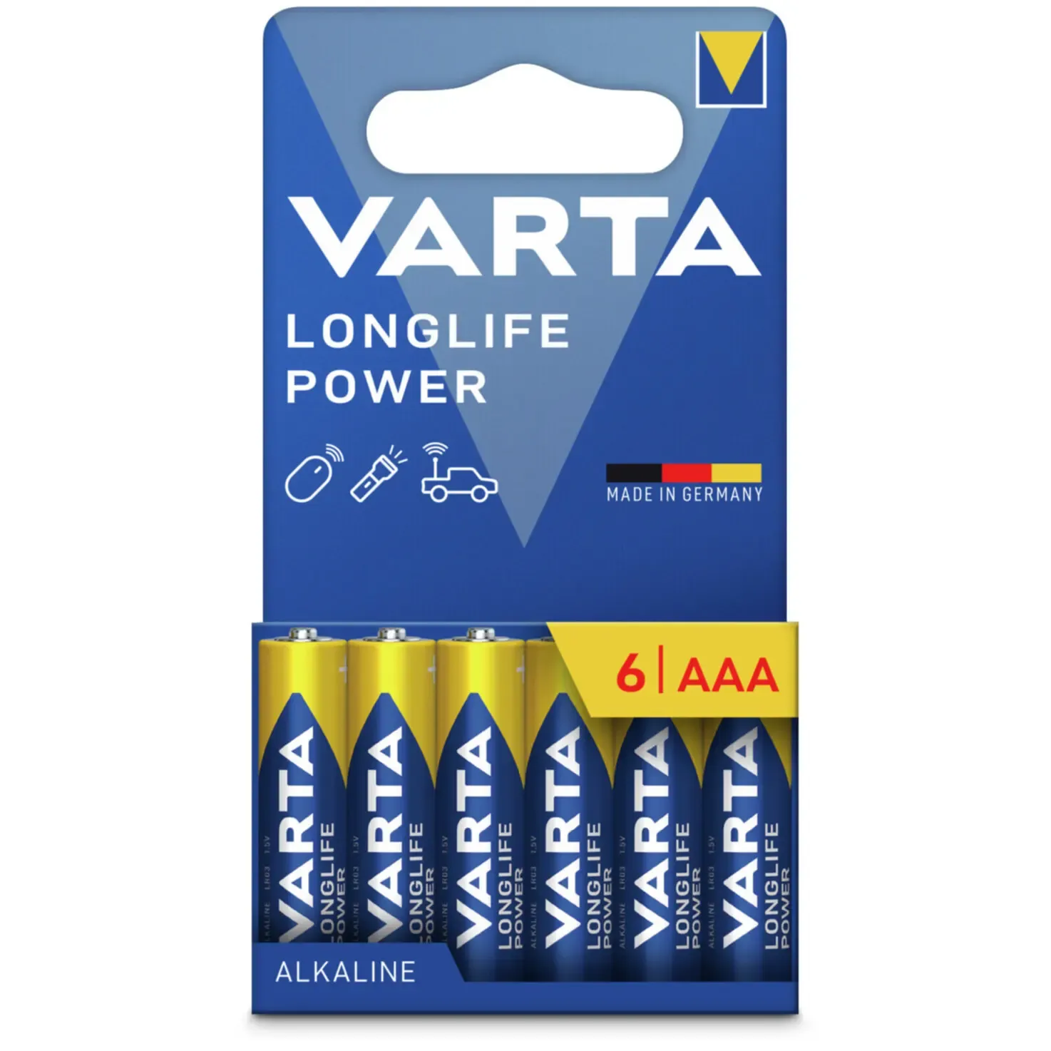 Piles Varta haute énergie AAA/LR03 (6 pièces)